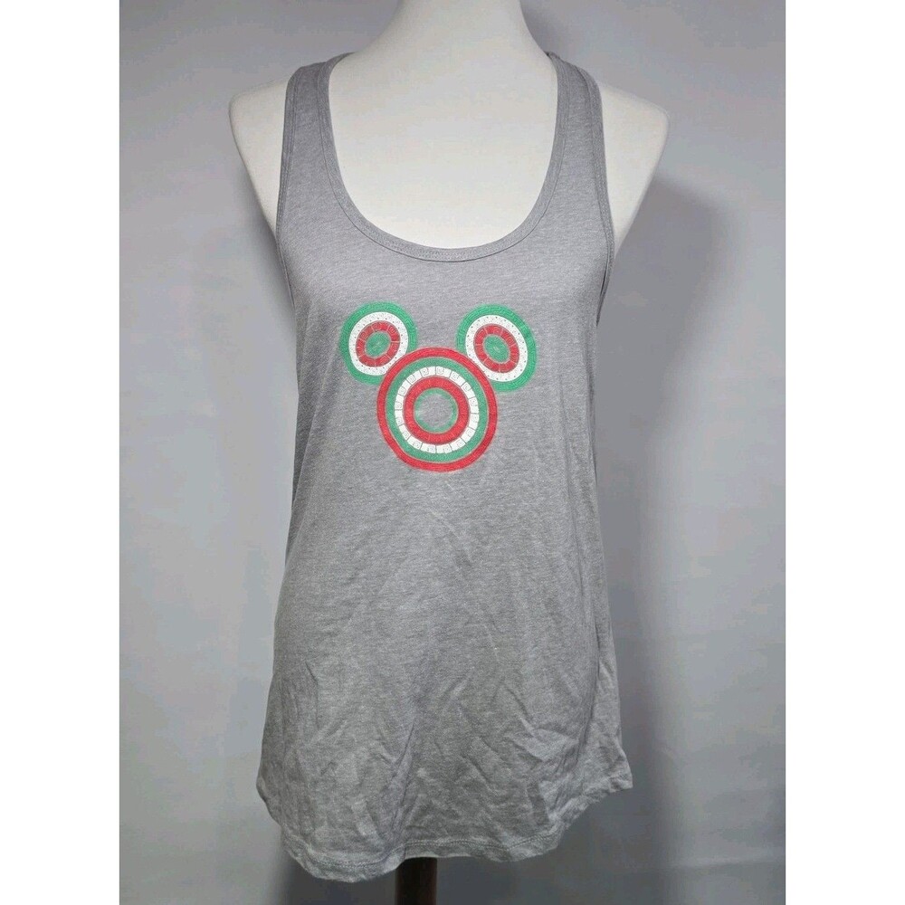 2XL Disney Epcot Mexico Gray Mickey Sombrero Tank Top Shirt Women Sleeveless